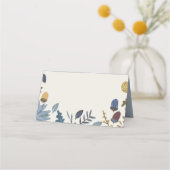 Rustikale Herbstblätter Hochzeit im Herbst Platzkarte (Rückseite)