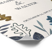 Rustikale Herbstblätter Hochzeit im Herbst Poster (Ecke)