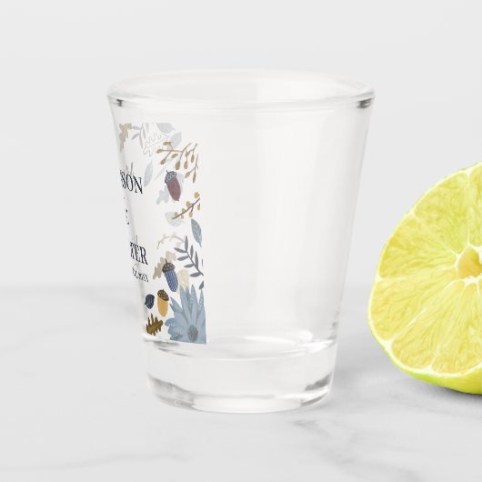 Rustikale Herbstblätter Hochzeit im Herbst Schnapsglas (Rechts)