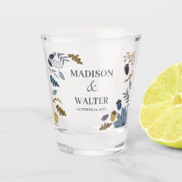 Rustikale Herbstblätter Hochzeit im Herbst Schnapsglas