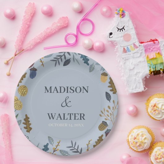 Rustikale Herbstblätter Hochzeit im Herbst Tischnu Pappteller (Party)