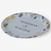 Rustikale Herbstblätter Hochzeit im Herbst Tischnu Pappteller (Schrägansicht)