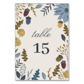 Rustikale Herbstblätter Hochzeit im Herbst Tischnu Tischnummer (Vorderseite)