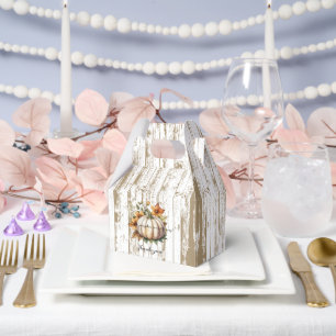 Rustikale Herbstblätter Kleine Kürbis-Baby-Party Geschenkschachtel
