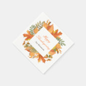 Rustikale Herbstblätter quadratisch zum Erntedankf Serviette (Ecke)