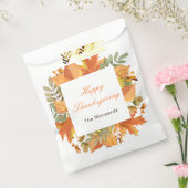 Rustikale Herbstblätter Quadratisches Erntedankfes Geschenktütchen (Versiegelt)