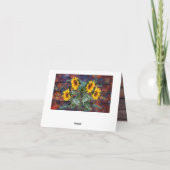Rustikale Herbstblätter und Sonnenblumen (Rückseite)