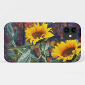 Rustikale Herbstblätter und Sonnenblumen Case-Mate iPhone Hülle (Rückseite (Horizontal))
