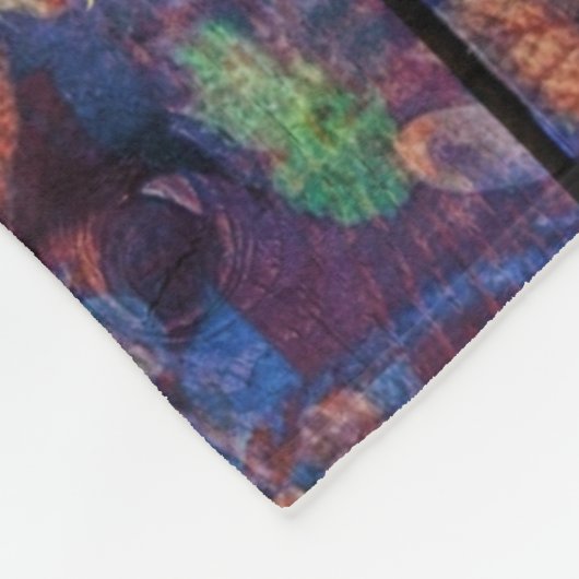 Rustikale Herbstblätter und Sonnenblumen Fleecedecke (Ecke)