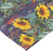 Rustikale Herbstblätter und Sonnenblumen Kurzer Tischläufer (Ecke)