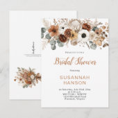 Rustikale Herbstblumen | Brautparty Postkarte (Vorne/Hinten)