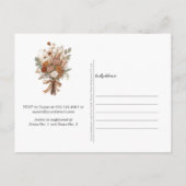 Rustikale Herbstblumen | Brautparty Postkarte (Rückseite)
