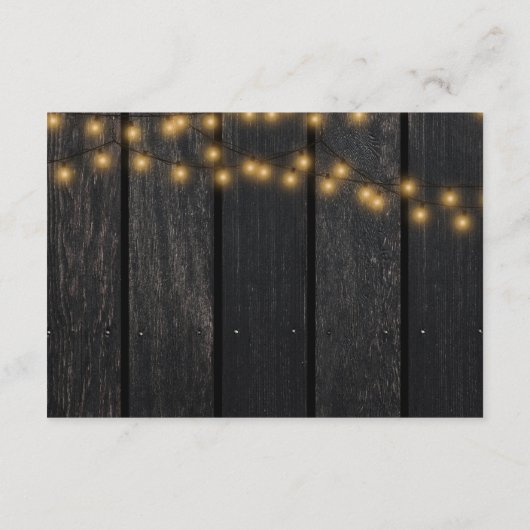 Rustikale Herbstblumen Hochzeitsgäste Details Begleitkarte (Rückseite)