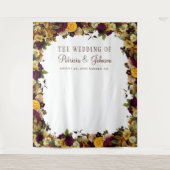 Rustikale Herbstblumen Hochzeitssaison Foto Stand Wandteppich (Vorderseite)