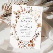 Rustikale Herbstblumenzeremonie Einladung