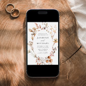 Rustikale Herbstblumenzeremonie Einladung