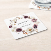 Rustikale Herbstblumenzeremonie Rechteckiger Pappuntersetzer (angewinkelt)