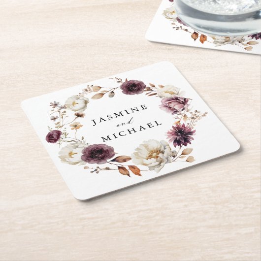 Rustikale Herbstblumenzeremonie Rechteckiger Pappuntersetzer (angewinkelt)