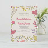 Rustikale Herbstblüte Einladung (Stehend Vorderseite)