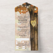 Rustikale Herbstblüten All In One Einladung (Innen Boden)