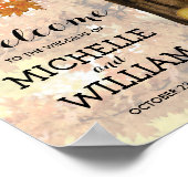 Rustikale Herbstblüten - Begrüßung Poster (Ecke)