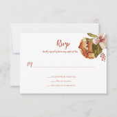 Rustikale Herbstblüten im Oktober RSVP Karte (Vorderseite)