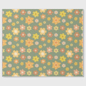 Rustikale Herbstblüten nahtloser Herbsttag Geschenkpapier (Flach)