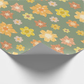 Rustikale Herbstblüten nahtloser Herbsttag Geschenkpapier (Ecke)