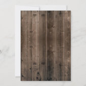 Rustikale Herbstblütendusche Jar Barn Girl Einladung (Rückseite)