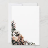 Rustikale Herbstblütenhochzeit Einladung (Rückseite)