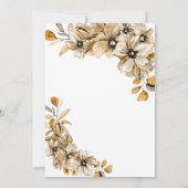 Rustikale Herbstblütenhochzeit Einladung (Rückseite)