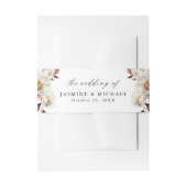 Rustikale Herbstblütenhochzeit Einladungsbanderole (Vorderseite Beispiel)