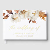 Rustikale Herbstblütenhochzeit Foto Gästebuch (Vorderseite)