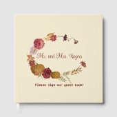 Rustikale Herbstblütenhochzeit Gästebuch (Vorderseite)