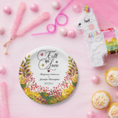 Rustikale Herbstblütenhochzeit in Liebe Pappteller (Party)