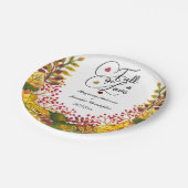 Rustikale Herbstblütenhochzeit in Liebe Pappteller (Schrägansicht)