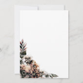 Rustikale Herbstblütenhochzeit rettet das Datum Save The Date (Rückseite)