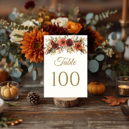 Rustikale Herbstblütenhochzeiten - Tischnummern