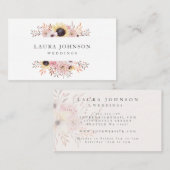 Rustikale Herbstblütenkarten mit Blumenmotiven Visitenkarte (Vorne/Hinten)