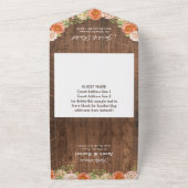 Rustikale Herbstblütenspürzen All In One Einladung (Außenbereich)