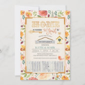 Rustikale Herbstblütenwärmung Einladung (Vorderseite)