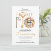 Rustikale Herbstblütenwärmung Einladung (Stehend Vorderseite)