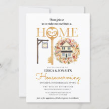 Rustikale Herbstblütenwärmung Einladung