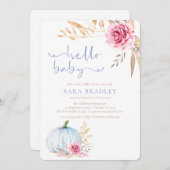 Rustikale Herbstbohauchdusche Einladung (Vorne/Hinten)