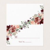 Rustikale Herbstboho Hochzeiten Platzkarten (Außenseite Aufgefaltet)