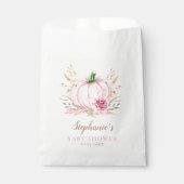 Rustikale Herbstboho Pumpkin Baby Girl Dusche Geschenktütchen (Vorderseite)
