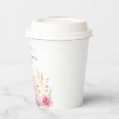 Rustikale Herbstboho Pumpkin Baby Girl Dusche Pappbecher (Links)