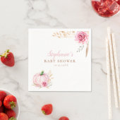 Rustikale Herbstboho Pumpkin Baby Girl Dusche Serviette (Beispiel)