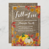 Rustikale Herbstbridal-Dusche Einladung (Vorne/Hinten)