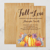 Rustikale Herbstbridal-Dusche Einladung (Vorne/Hinten)